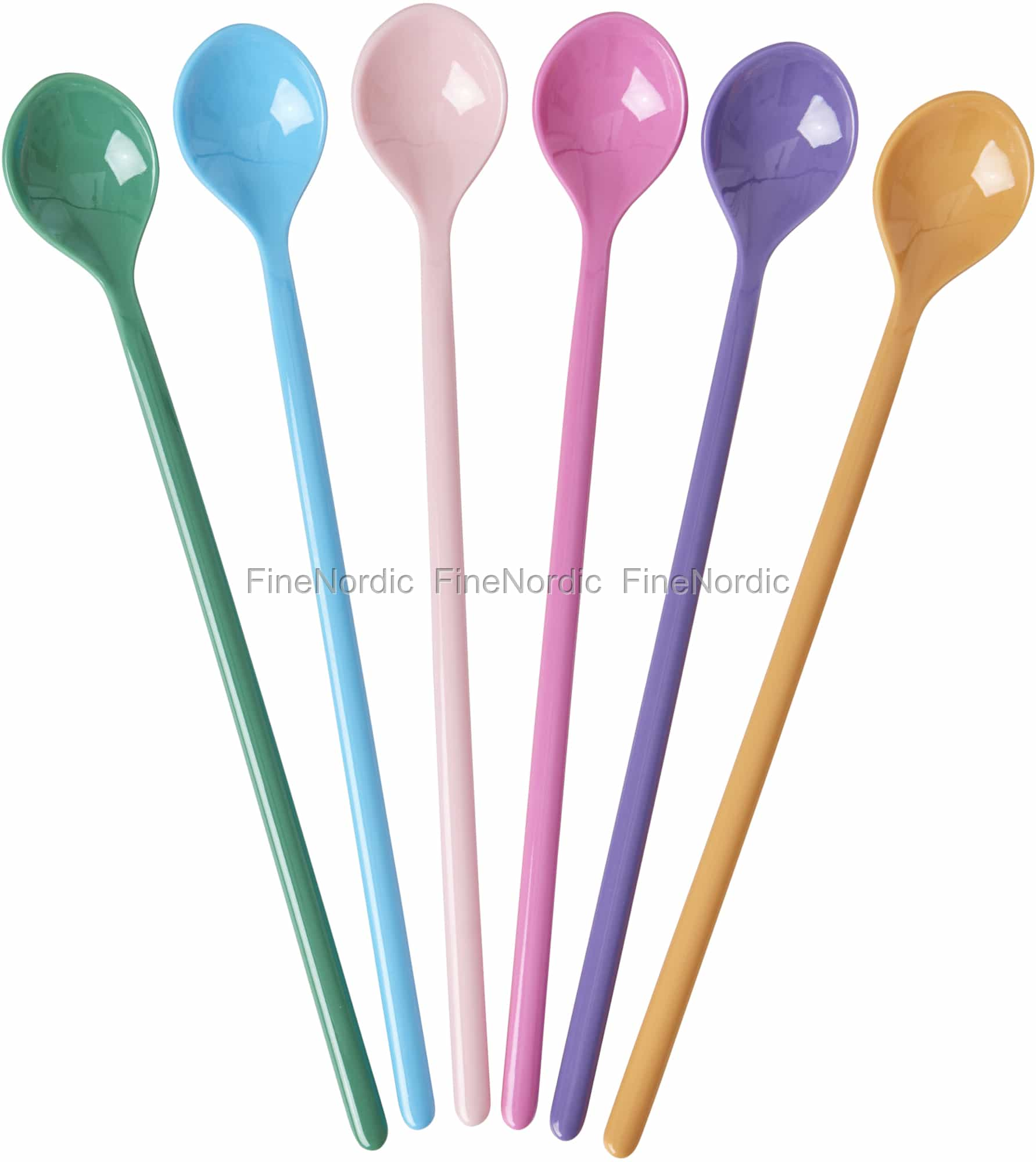 Rice Melamine Latte Spoons - SS24 Colors - Set of 6