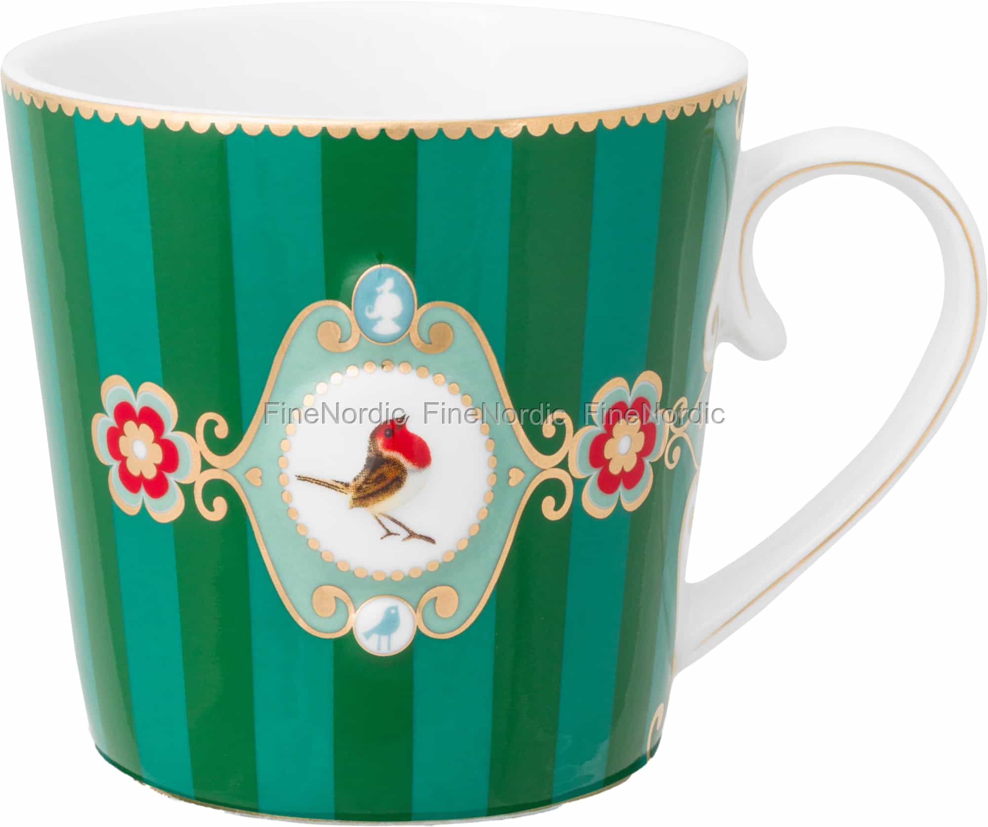 Pip Studio - Sugar Bowl Love Birds Medallion Blue-Khaki 300ml -  Accessories, Tea, Coffee & Mugs - The Table