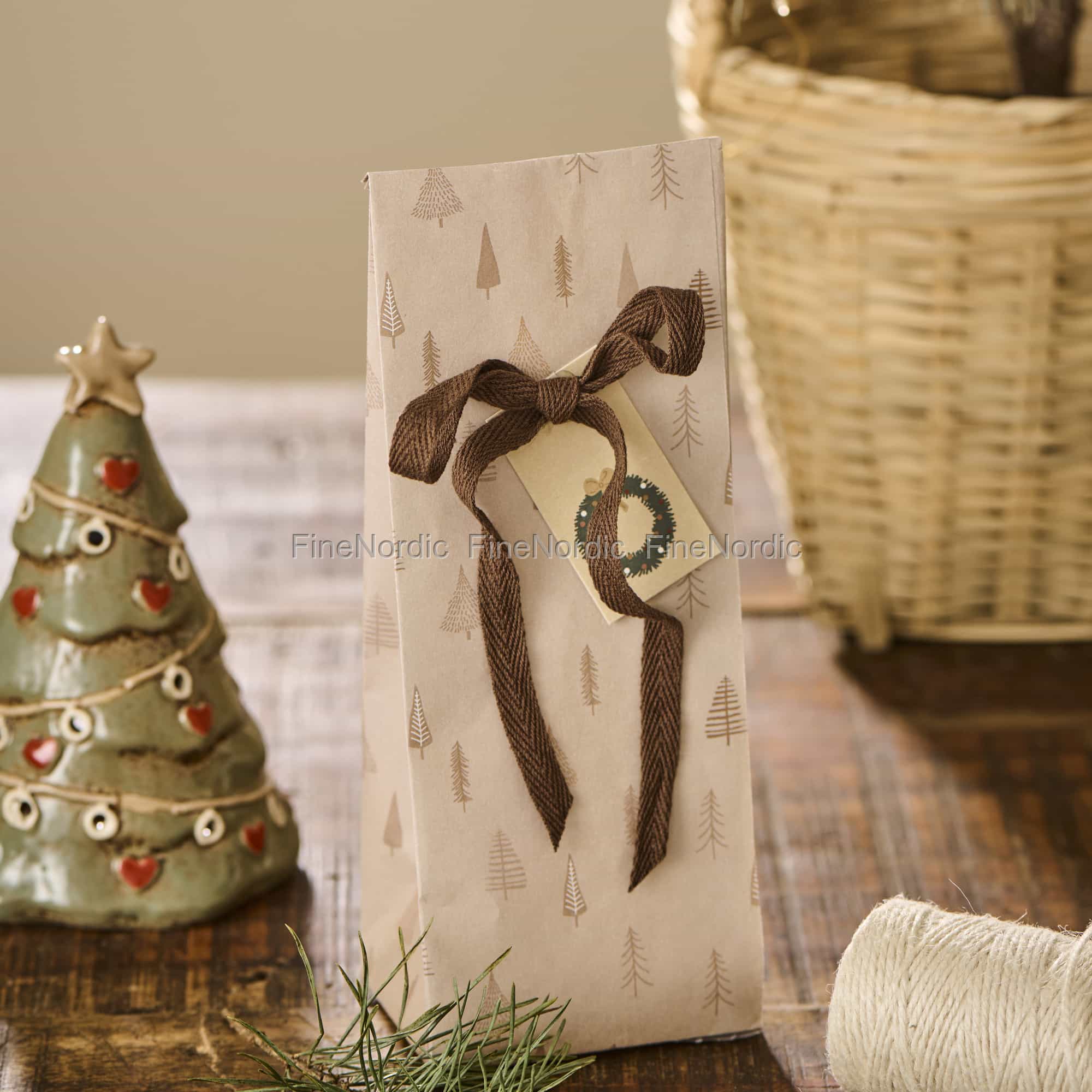 Ib Laursen Paper Bag Christmas Trees on Beige Background Small