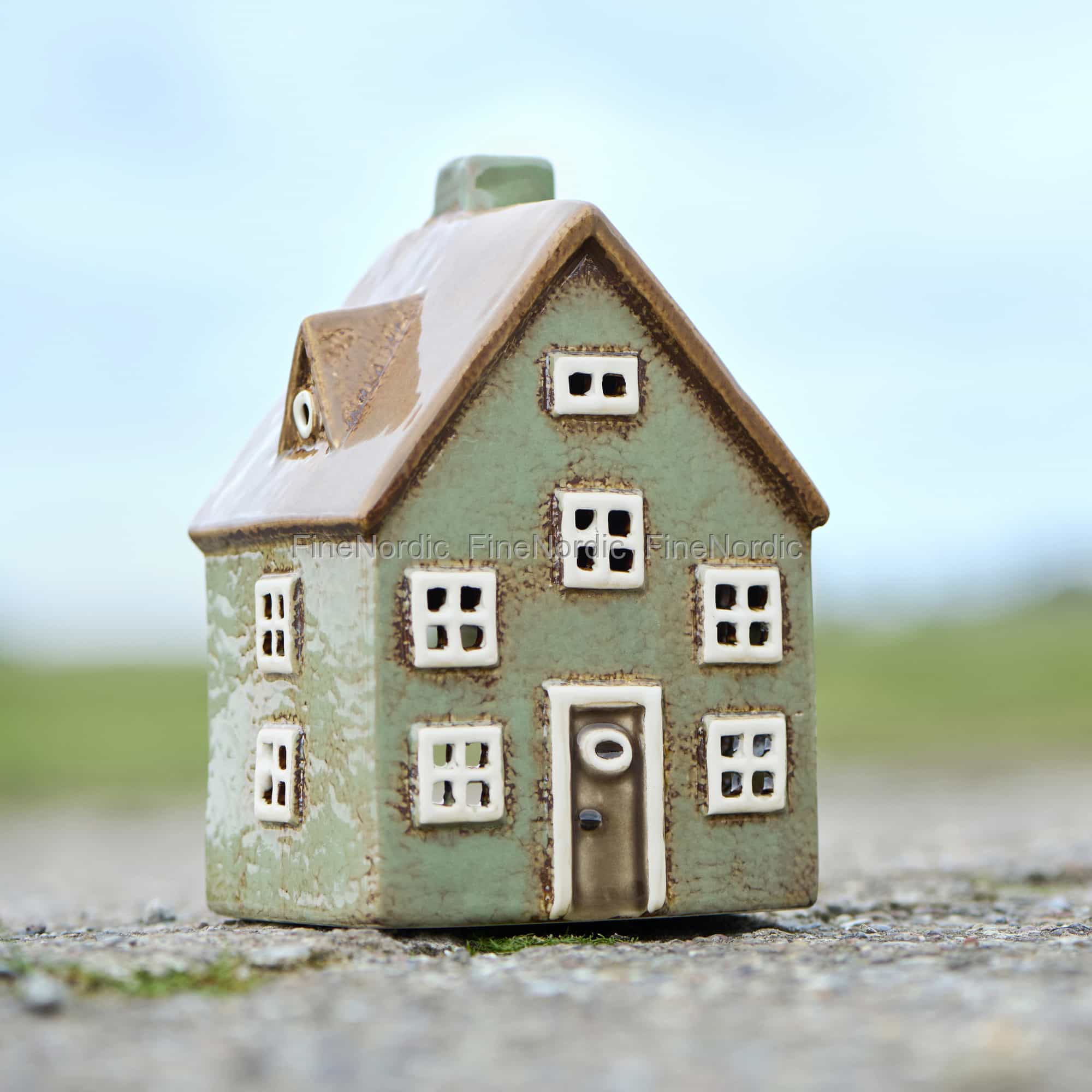 Lucerne Da Tè IB Laursen Casa - Modello My Home Town Con Porta Rossa, 13.5x7.7x16.5 Cm - Foto 12