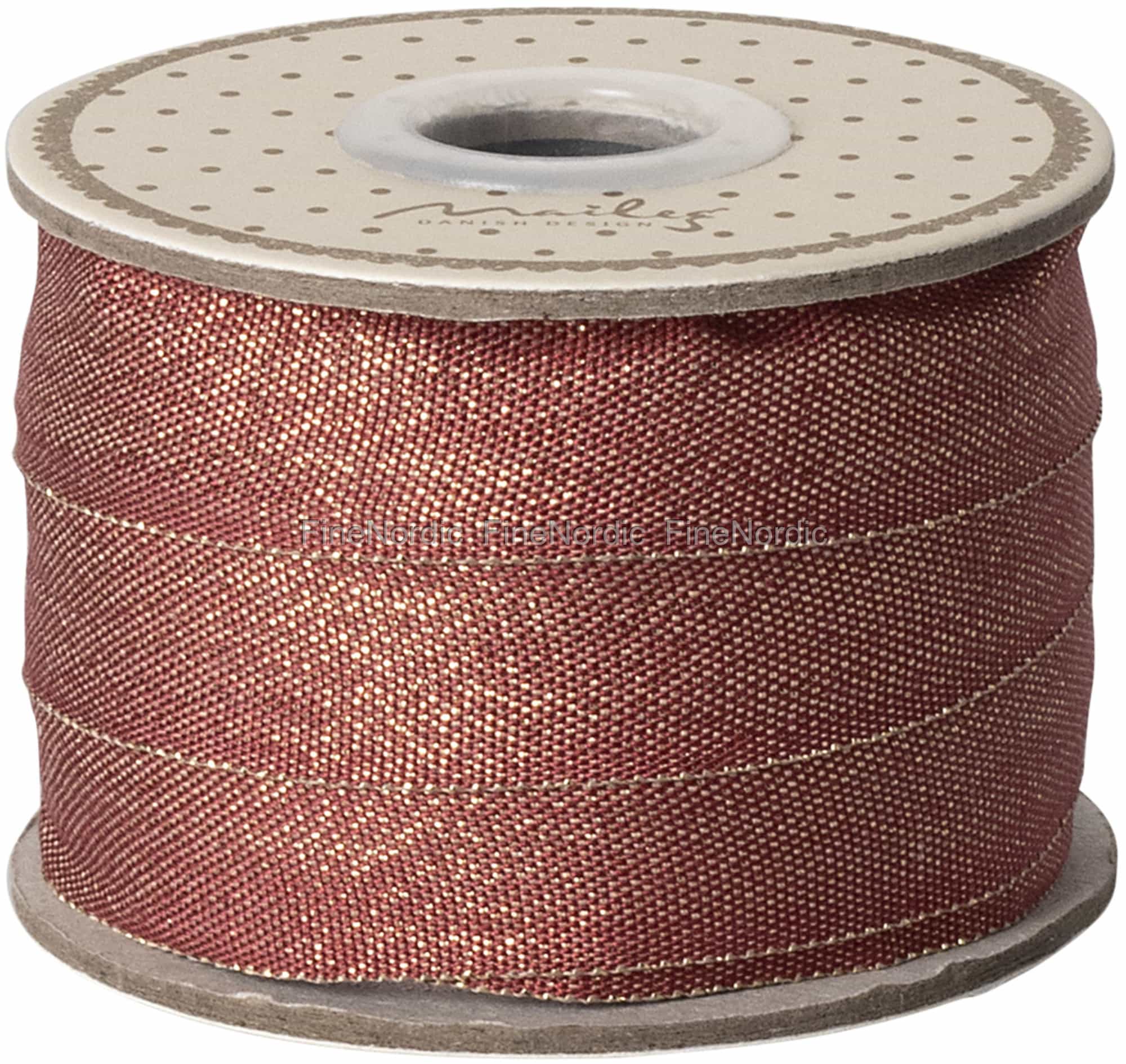Mailing Ribbon Maileg Ribbon 18 mm x 10 m - Red/Gold