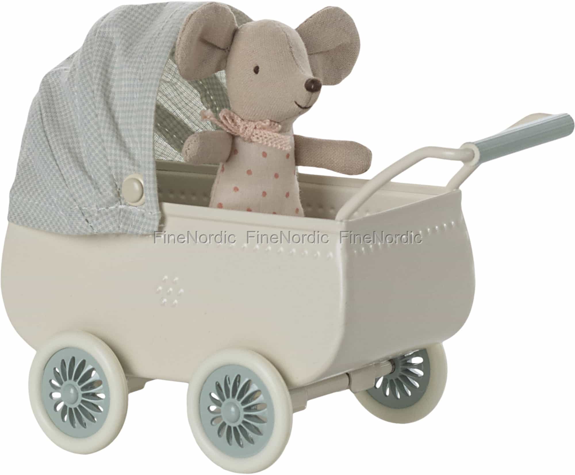 Pram Mouse Coral by Maileg